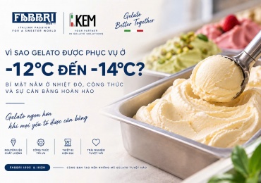 Vì Sao Gelato Thường Được Phục Vụ Ở -12°C Đến -14°C? Bí Mật Nằm Ở Cấu Trúc Của Kem
