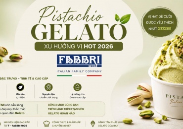 Khám phá Pistachio Gelato – hương vị HOT 2026. Tìm hiểu cách chọn nguyên liệu, cân bằng công thức và các dòng pistachio FABBRI 1905 cùng IKEM.