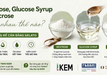 Dextrose, Glucose Syrup và Sucrose khác nhau thế nào? Hiểu đúng để cân bằng Gelato